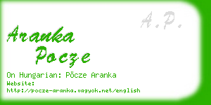 aranka pocze business card